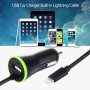 [UK Warehouse] HAWEEL 5V 2.1A 8 pin USB Car Charger with Spring Cable, Length: 25cm-120cm, For iPhone X, iPhone 8, iPhone 7 & 7 Plus, iPhone 6 & 6s, iPhone 6 Plus & 6s Plus, iPhone 5 & 5s & SE, iPad(Black)